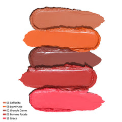 Oulac orange in makeup bag lifestyle showing portable touch-up convenience