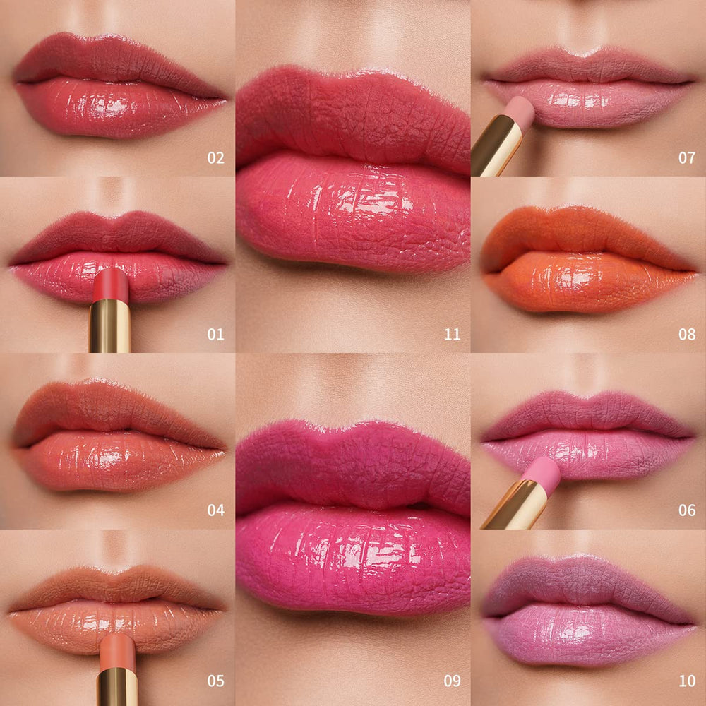 Oulac orange on model smile lifestyle showing natural glossy color boost