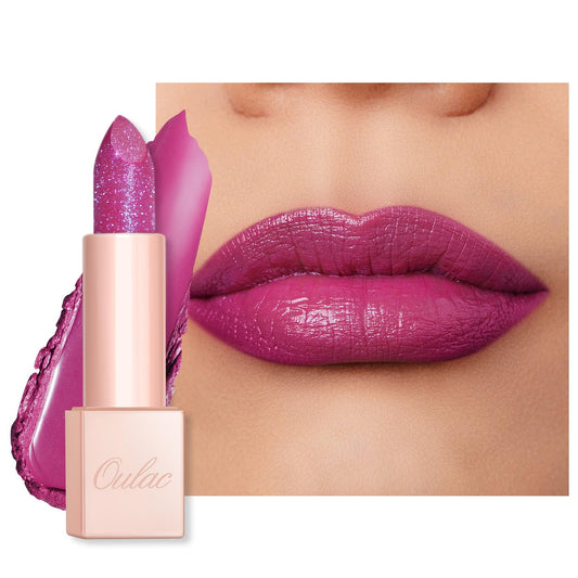 Oulac front packaging showing shade PG08 Aquatic and glossy benefit