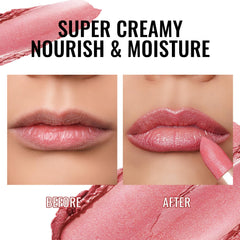 Oulac PG03 lip application close-up highlighting sheer color and luminous sheen