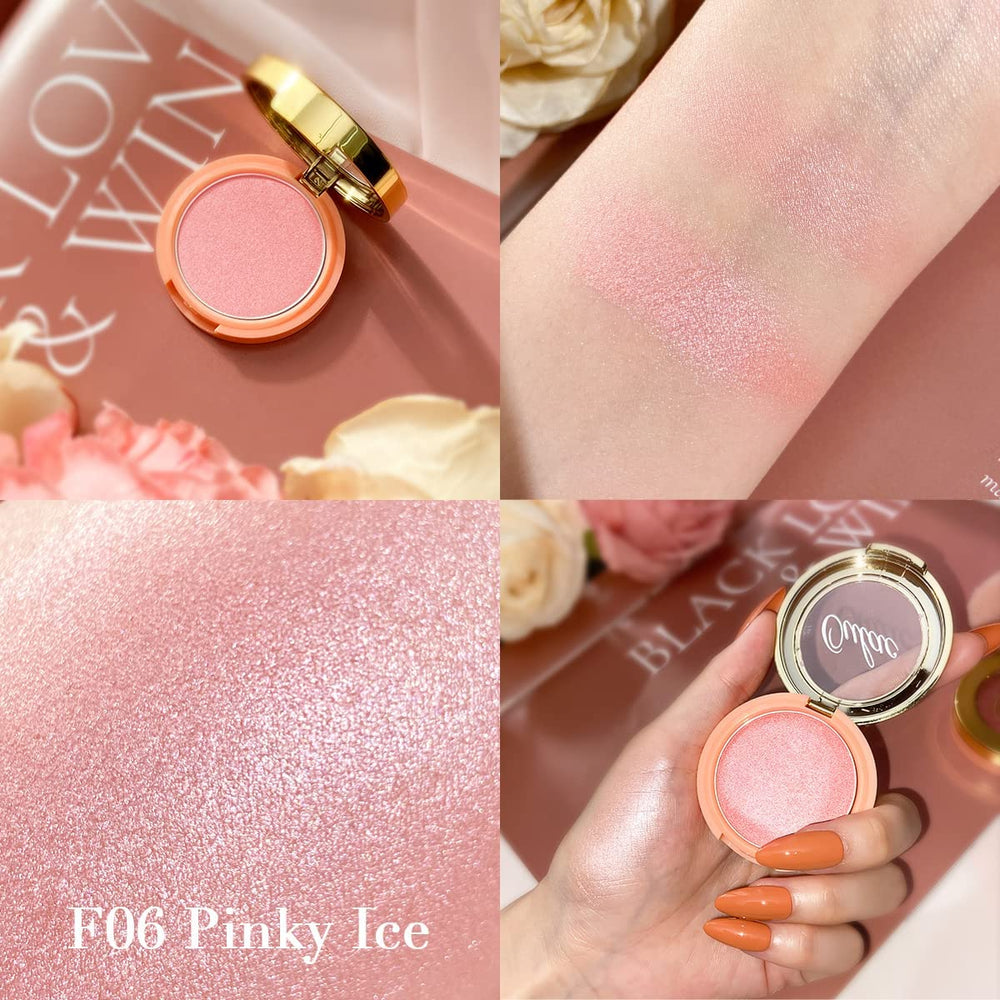 Oulac open pan close-up revealing shimmer texture and blendability benefit
