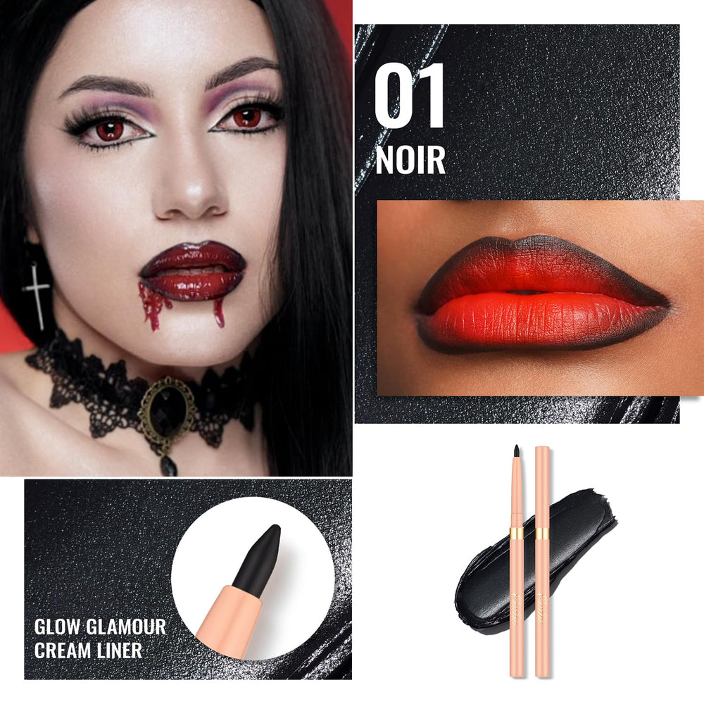 Oulac retractable tip extended for precise lines and easy touch-ups benefit: no sharpening