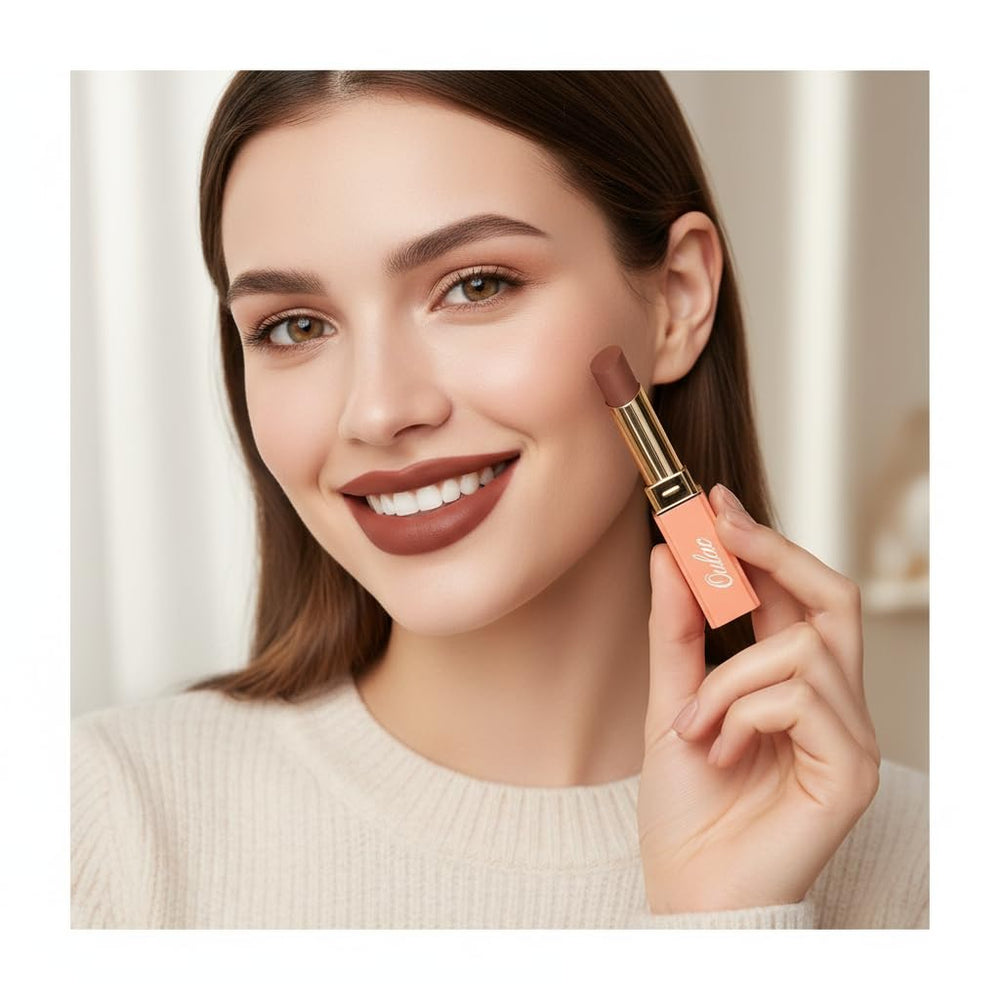 Oulac open bullet SG15 Barbara revealing creamy satin-matte tip for smooth glide