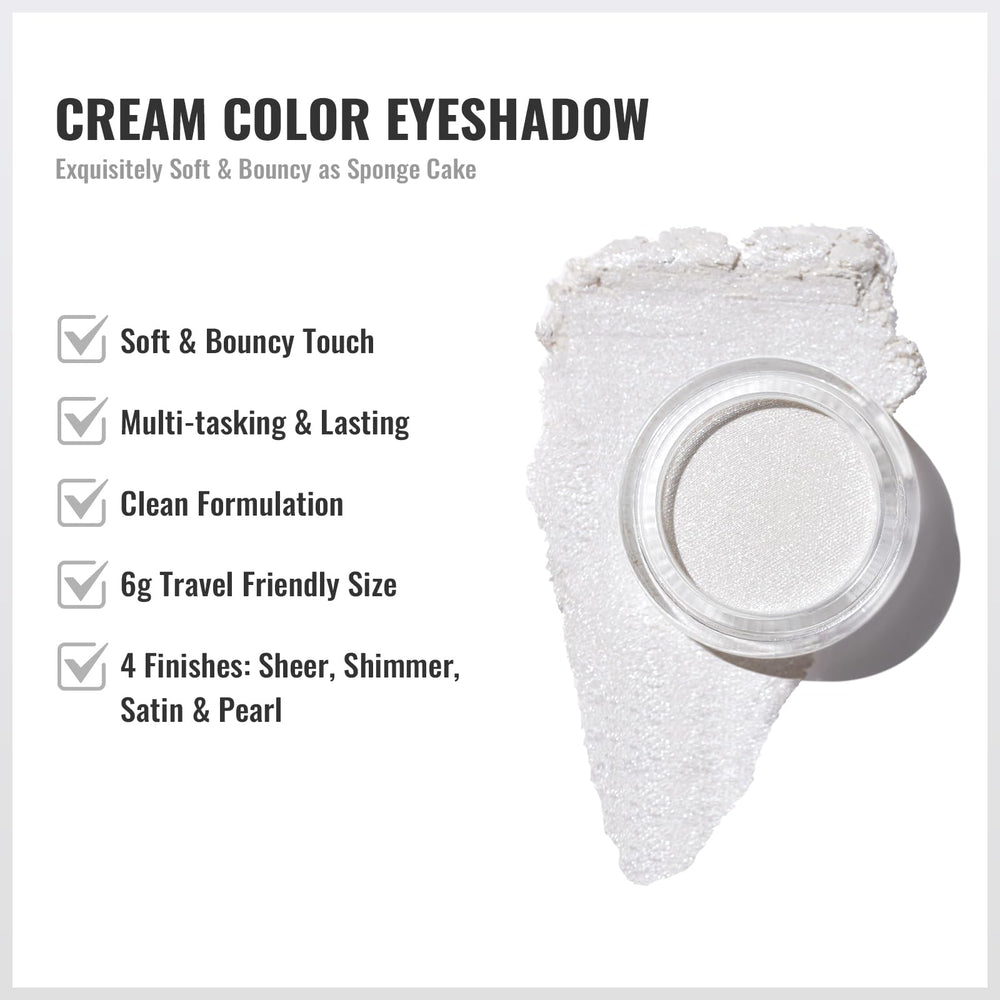 Oulac applied with brush showing even coverage and intensified shimmer benefit
