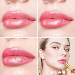 Oulac swatches on arm showing buildable intensity and shade comparison benefit