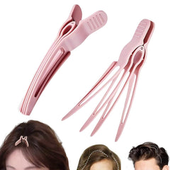 OULIGET front view of pink volume clip showing design and compact size for easy styling