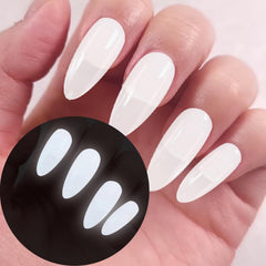 Oumisaya cured nails showing French manicure benefit of high-gloss, long-lasting wear