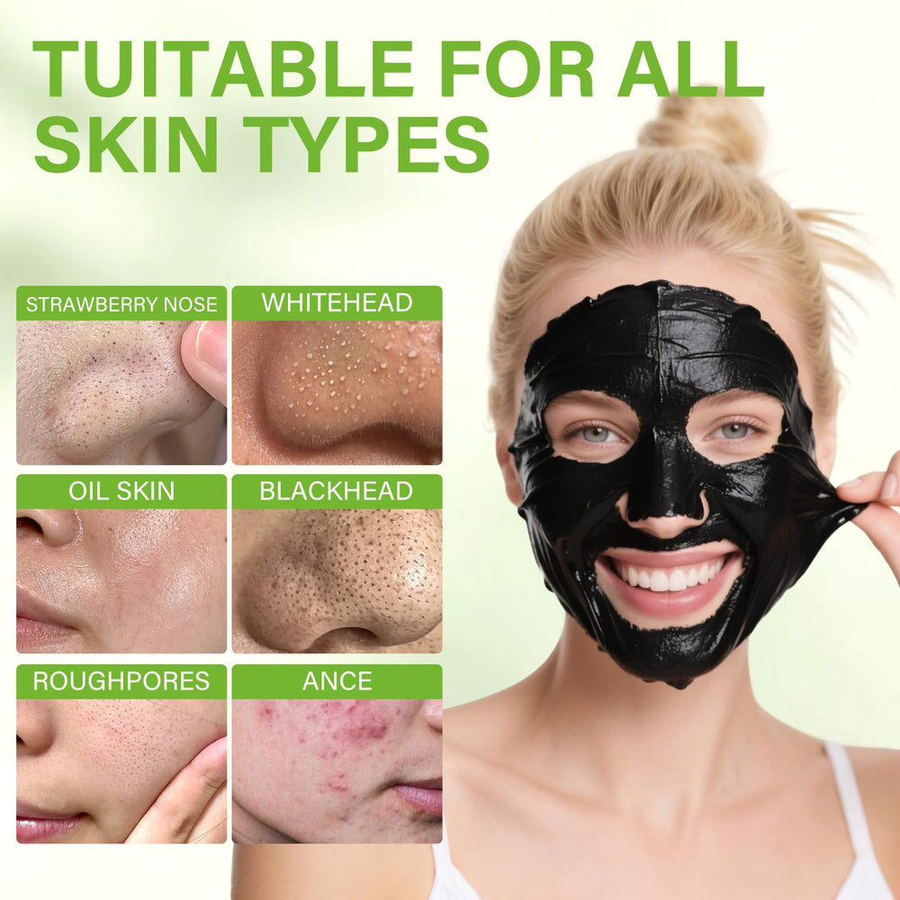 OUPEICHARM peeling mask from cheek, highlighting blackhead removal benefit