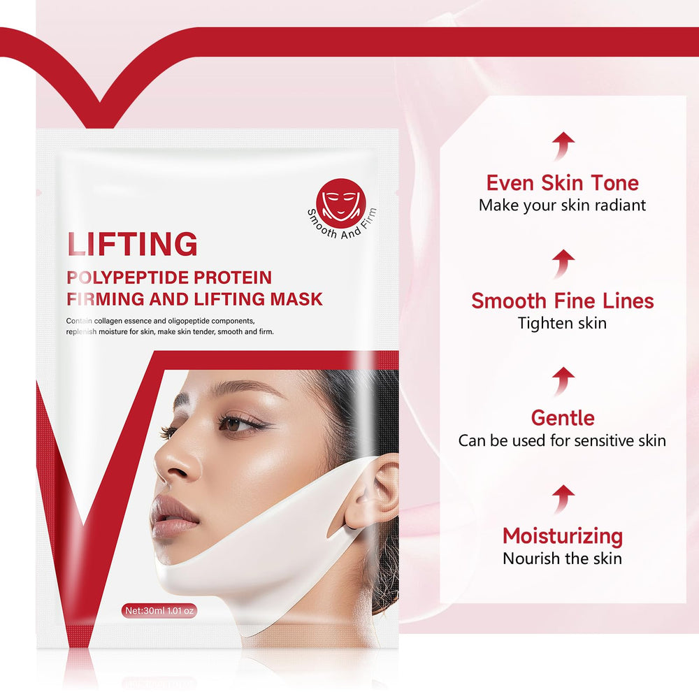 OUPEICHARM single mask flat lay showing V shape for contouring