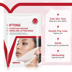 OUPEICHARM single mask flat lay showing V shape for contouring