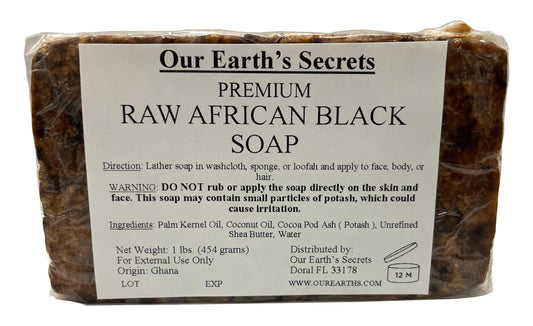 Our Earth's Secrets front packaging showing label and 1 lb weight benefit clarity