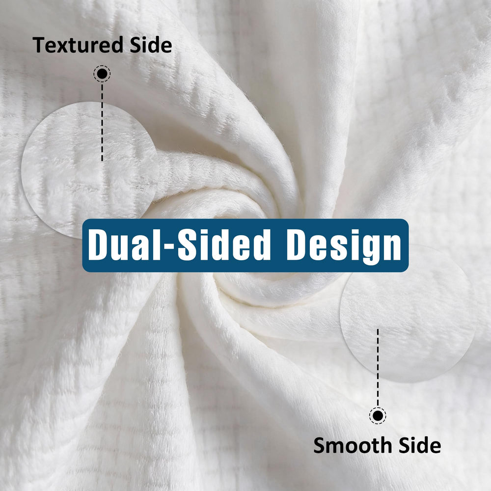 ourmed life stacked towels illustrating 180 count pack for long-lasting supply