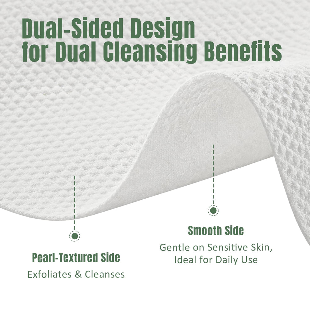 ourmed life towel removing makeup demonstrating gentle cleansing benefit