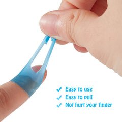 Outus sticker applied on finger protecting skin for mess-free polish benefit