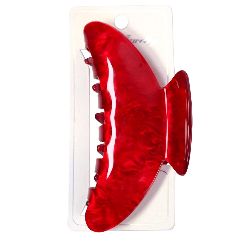 OWIIZI front view red marble clip showing stylish design and strong hold
