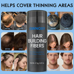 ownoxy applying fibers to scalp for quick concealment and fuller look