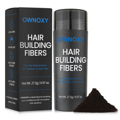 ownoxy front bottle showing dark brown fibers and label for instant volume