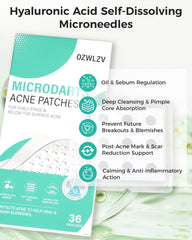 OZWLZV patch applied to cheek overnight for discrete blemish care