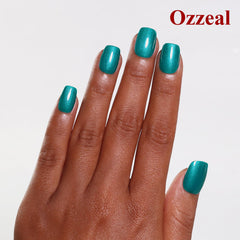 ozzeal nail swatch french design demonstrating sparkle placement for manicure inspiration
