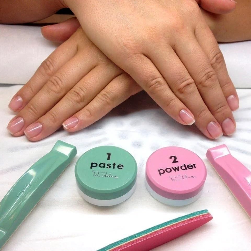 Hand applying P-Shine paste demonstrating easy at-home treatment and visible smoothing