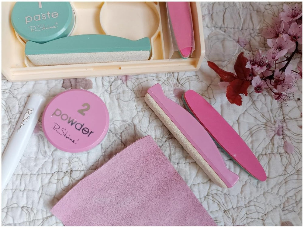 P-Shine soft deerskin applicators displayed to show gentle, even product application benefit