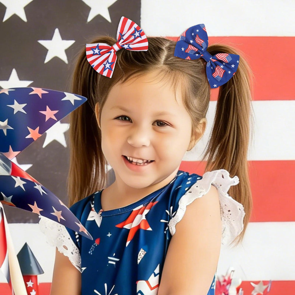 PABOBIT six different patriotic patterns laid flat offering mix-and-match outfit options