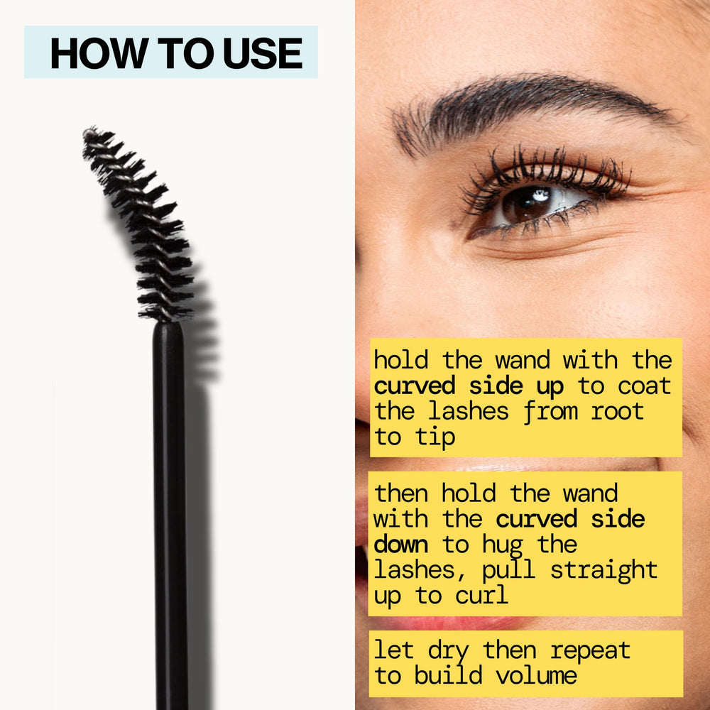 Pacifica mascara size shown in hand to demonstrate travel-friendly scale
