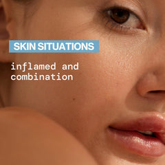 Pacifica mask applied by model demonstrating gentle calming application