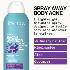 Pacifica Bacne Warrior bottle beside a ruler to show 6 fl oz size and portability