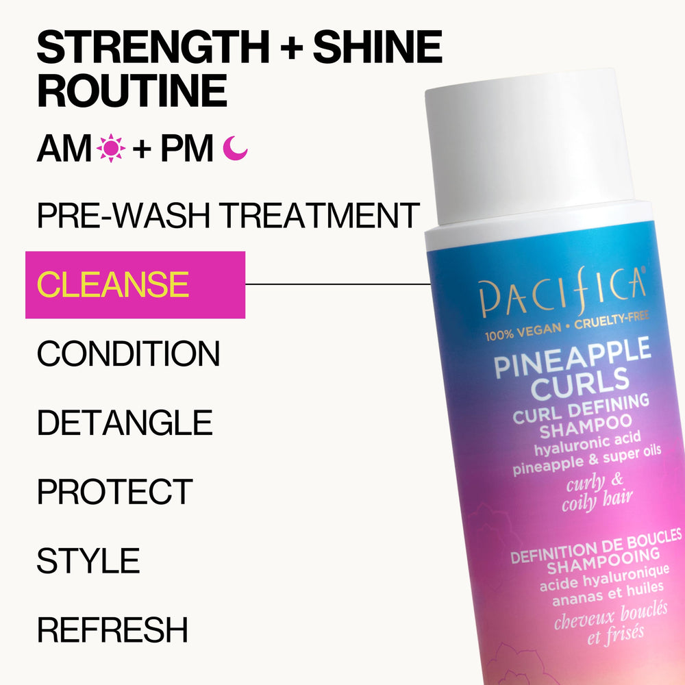 Pacifica bottle on bathroom shelf evoking tropical self-care routine