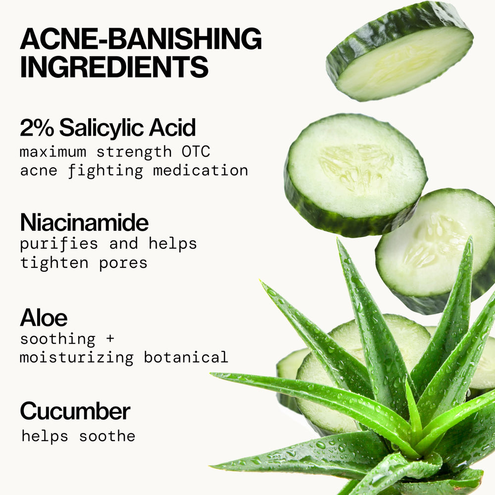 Cucumber and watermelon near Pacifica bottle evoking fresh scent benefit