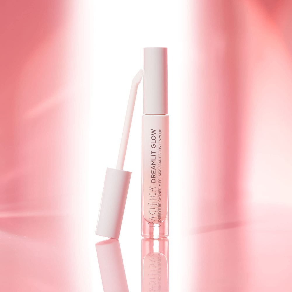 Pacifica DreamLit texture close-up revealing lightweight creamy formula for quick absorption