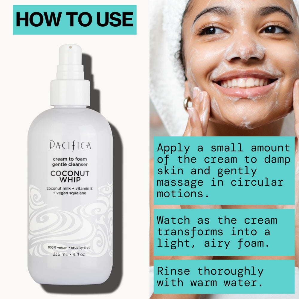 Pacifica face wash in hand demonstrating easy application and removal