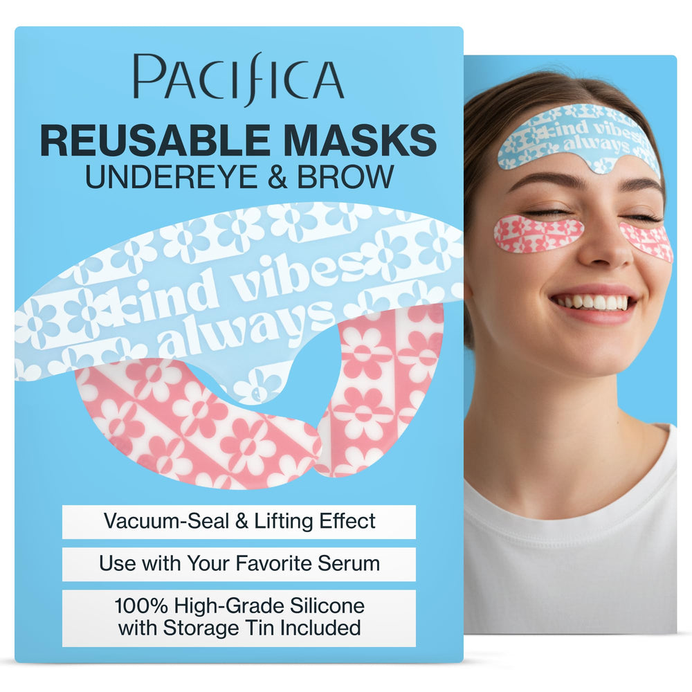 Pacifica forehead mask front view showing coverage and smoothing benefit