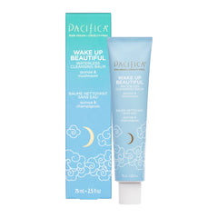 Pacifica front tube showing Wake Up Beautiful cleanser, easy travel use