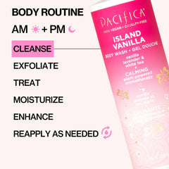 Pacifica bathroom display suggesting indulgent daily self-care routine