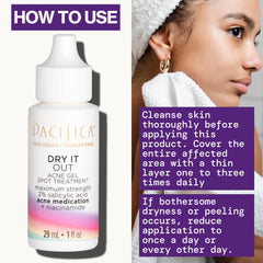 Pacifica label closeup showing ingredients and clean, vegan benefits