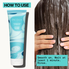 Pacifica natural ingredients layout with coconut and shea emphasizing plant-powered nourishment