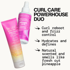 Model diffusing hair with Pacifica cream for quicker drying and added curl bounce