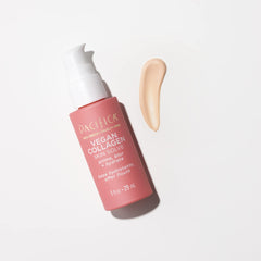 Pacifica primer worn alone on model for natural dewy glow and fresh-faced radiance