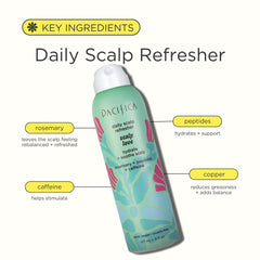 Pacifica scalp refresher held in hand to show 5oz size for on-the-go convenience