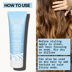 Pacifica used on damp hair mid-lengths creating natural wave formation and hydration