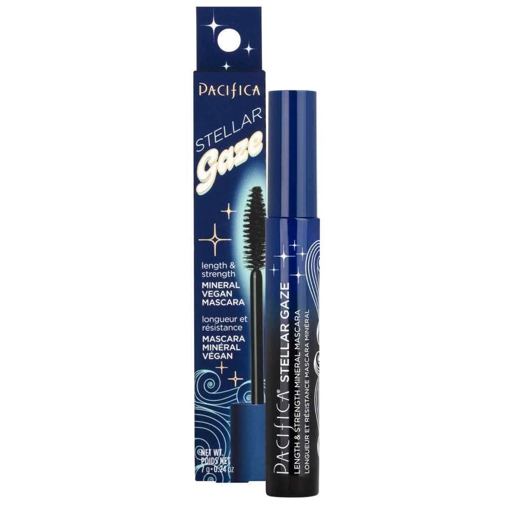Pacifica Stellar Gaze wand close-up with plush bristles for even application and lash separation