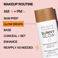 Pacifica glow on décolletage showing luminous body highlight benefit
