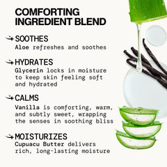 Pacifica ingredient layout with aloe glycerin coconut oil for moisture