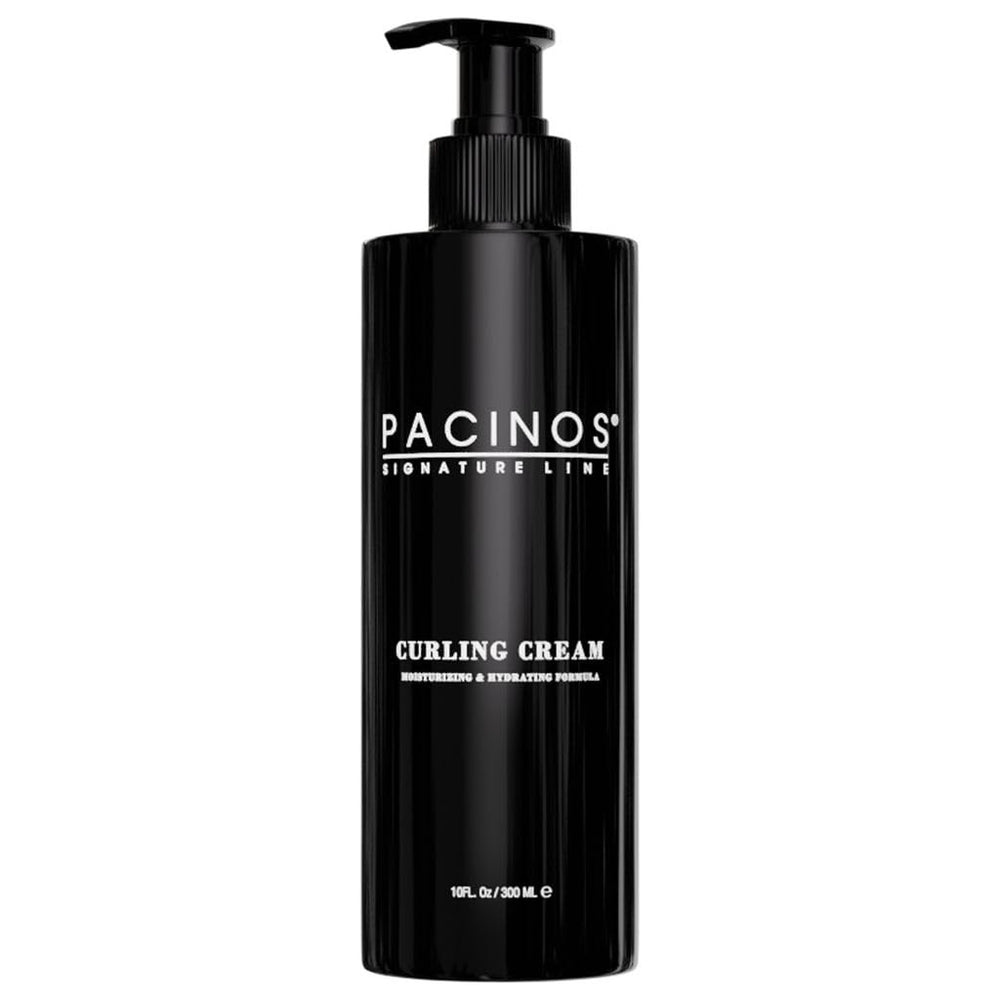 Pacinos on a bathroom shelf staged for routine styling and daily use benefits