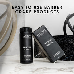 Pacinos in toiletry bag illustrating portability for on-the-go styling