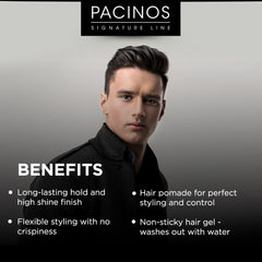 Pacinos pomade open texture on spoon highlighting smooth spreadability benefit