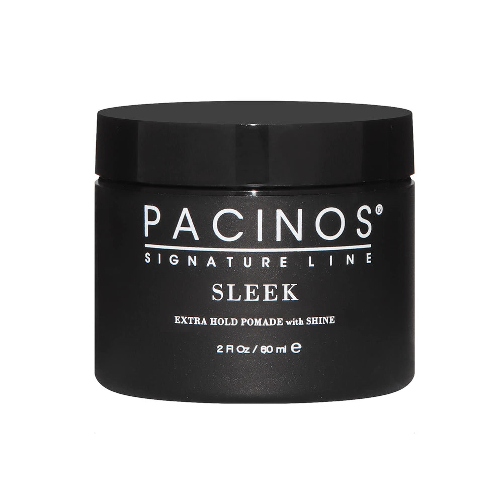 Pacinos Sleek jar front showing label and compact size for travel
