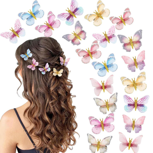 paderison front package showing 20 colorful butterfly clips and instant style